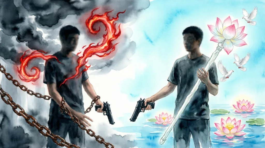 spiritual meaning of gun in a dream