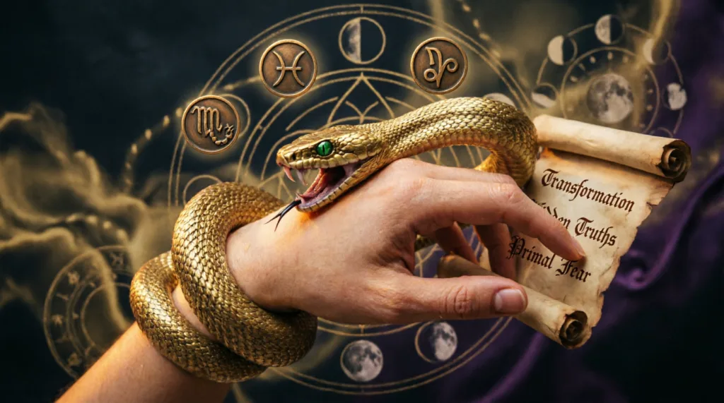 snake bite on right hand dream meaning