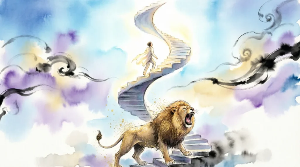 escaping from lion in dream meaning